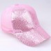   Hot Ponytail Baseball Cap Sequins Shiny Messy Bun Snapback Hat Sun Cap  eb-53618775