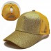 2018  Ponytail Baseball Cap Sequins Shiny Messy Bun Snapback Hat Sun Caps  eb-33693317