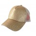2018  Ponytail Baseball Cap Sequins Shiny Messy Bun Snapback Hat Sun Caps  eb-33693317