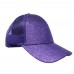 C.C Ponycap Messy High Bun Ponytail Adjustable Glitter Mesh Baseball CC Cap Hat  eb-61476558
