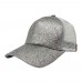 2018  Ponytail Sequins Shiny Messy Bun Snapback Hat Sun Caps Baseball Hat  eb-13155689