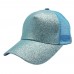 2018  Ponytail Sequins Shiny Messy Bun Snapback Hat Sun Caps Baseball Hat  eb-13155689