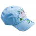 Blue Baseball Cap Hat with Flowers Print s Adjustable Cotton  eb-39491453