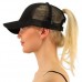 Baseball Cap  Ponytail Messy Bun Tennis Sun Adjustable Mesh Snapback Hat  eb-49163834