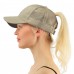 New  Ponytail Baseball Cap Sequins Shiny Messy Bun Snapback Hat Sun Caps  eb-14517656