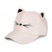 s Girls Fashion Cute Cat Ears Pearl Baseball Cap Visor Hat Snapback  eb-36321228