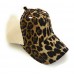 High Ponytail Bun Cheetah Leopard Cap Hat Black Brown Turquoise Blue Beige Pink  eb-87338177
