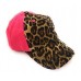 High Ponytail Bun Cheetah Leopard Cap Hat Black Brown Turquoise Blue Beige Pink  eb-87338177