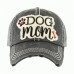 Western Ladies "Dog Mom" Bone Puppy Paw Cap Hat Pink Blue Black or Off White  eb-69355363