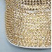 Gold Bling Rhinestone Studded Front White Baseball Cap Hat Ballcap Womans New    eb-79529294