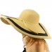 2Tone  Floppy Super Big Wide Brim 7"+  Summer Derby Beach Dress Sun Hat Natural 26265210138 eb-51841968