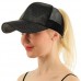 NEW Breathable cool High Bun Ponytail Adjustable Mesh Trucker Baseball Cap Hat  eb-16468256