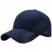 Adjustable Baseball Cap   Cotton Quick Dry Mesh Sunshade Hat Golf Tennis  eb-06442728
