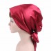 's Satin Bow Headscarf Turban Hijab Scarf Soft Sleeping Bonnet Hair Wrap JF  eb-81263789