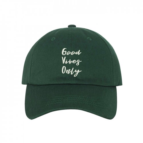CC Embroidered Adjustable Ball Cap Hat "GOOD VIBES" OS Fits Most