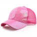   Hot Ponytail Baseball Cap Sequins Shiny Messy Bun Snapback Hat Sun Cap  eb-99981463