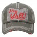 "HEY Y'ALL"  Embroidered  Vintage Style Ball Cap with Washedlook  eb-07994876