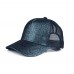C.C Ponycap Messy High Bun Ponytail Adjustable Glitter Mesh Baseball CC Cap Hat  eb-23690739