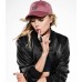 NWT Victoria's Secret PINK Soft Begonia Satin Baseball Hat Cap 667543721009 eb-05722478