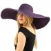 Summer Elegant Derby Big Super Wide Brim 8" Brim Floppy Sun Dress Hat Purple 26265011599 eb-59593369