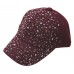 's Rhinestone Cap Hat Adjustable w/ Sparkling Bling Black or Burgandy New  eb-68185360
