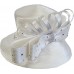 's Designer Dress Satin Ribbon Dressy Church Kentucky Derby  Hat Ivory  eb-27371118